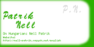 patrik nell business card